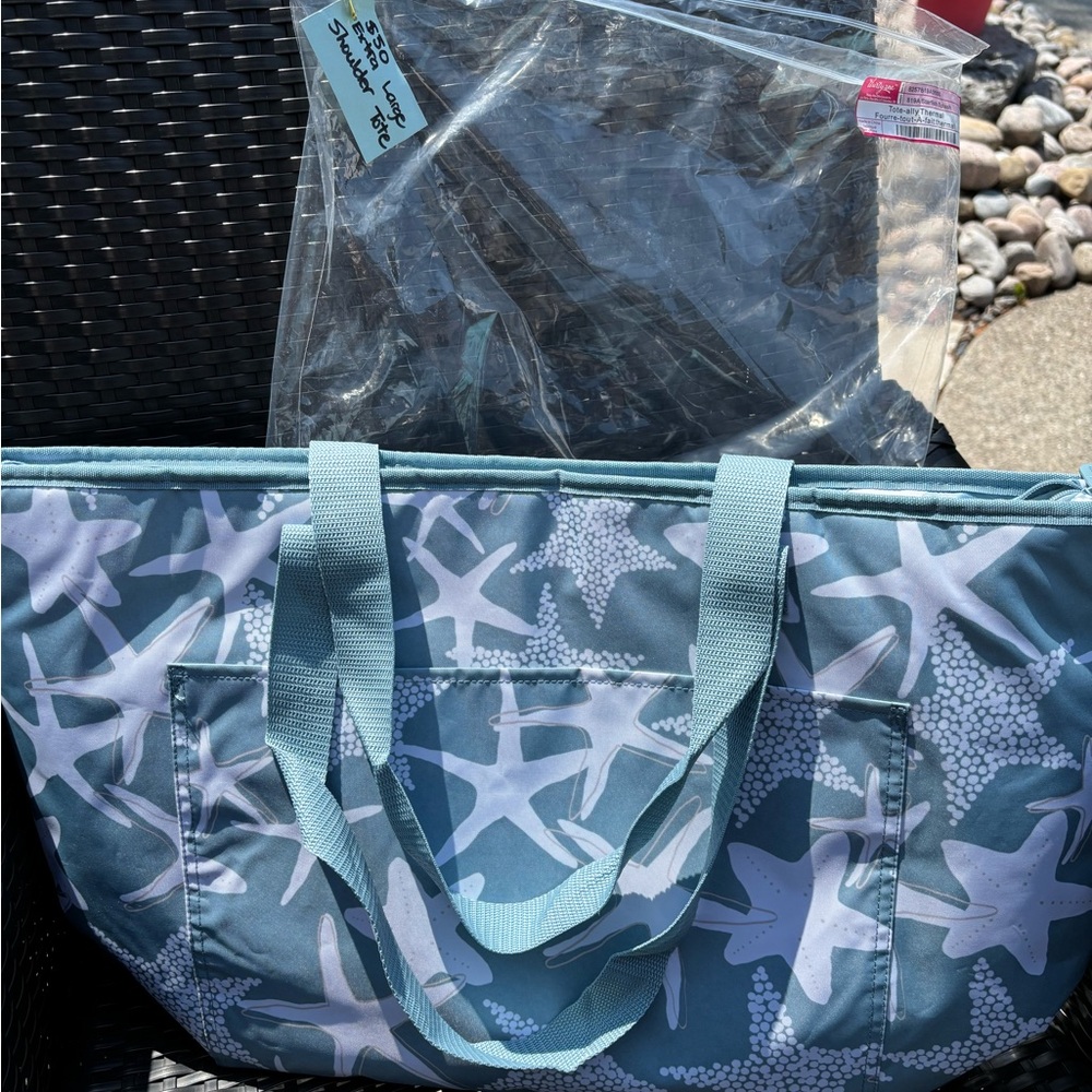 Thirty-One Blue Starfish Tote Bag